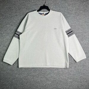 Vintage Sideout Sweatshirt Men's XL Gray Striped Sleeve‎ Grunge Skater Y2K